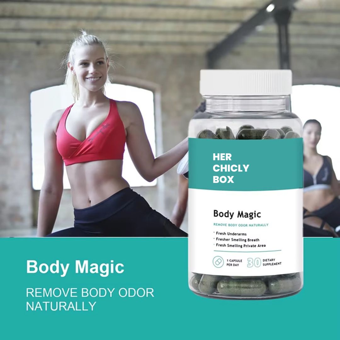 Body Magic Chlorophyll Capsules - For Body Odor, Detox & Skin