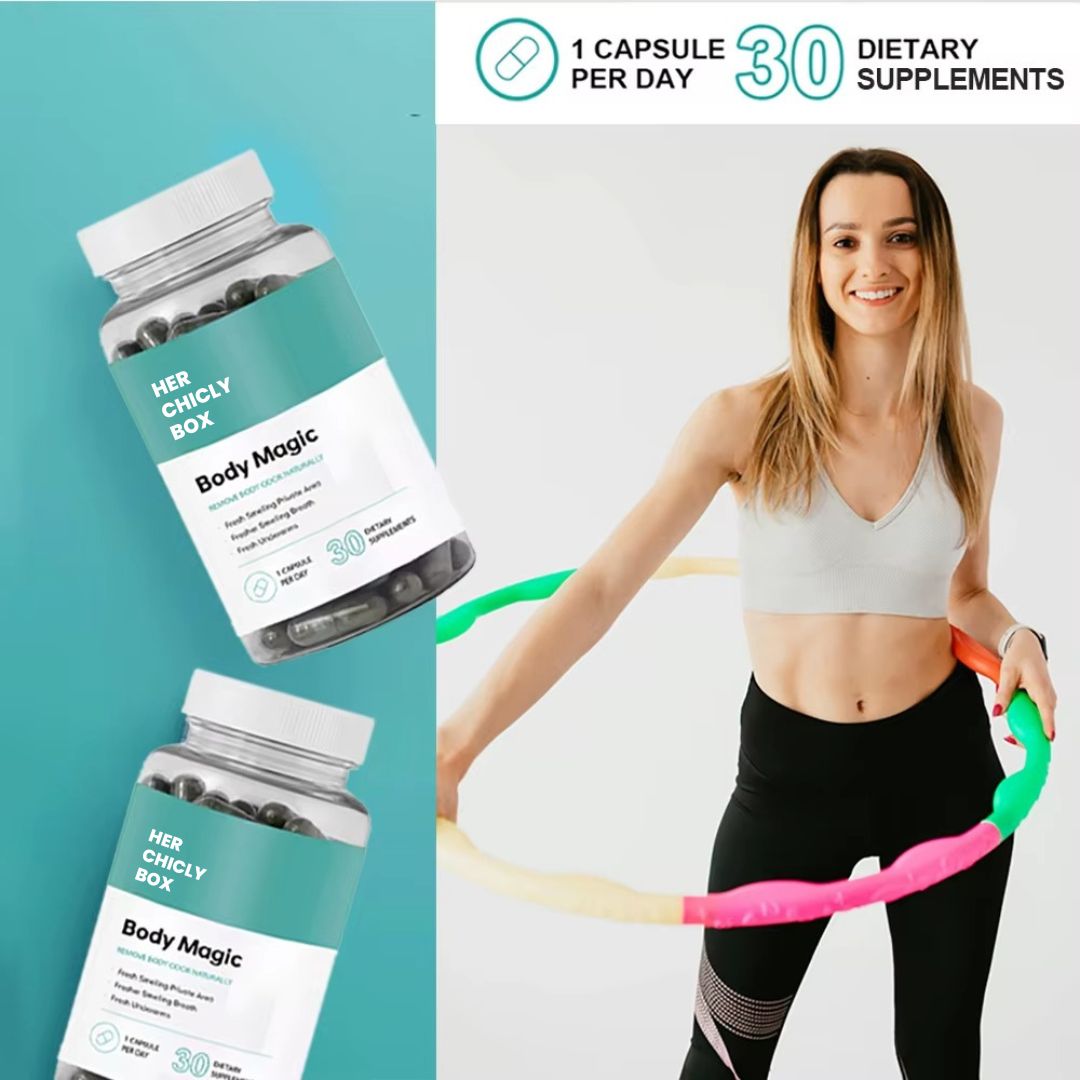 Body Magic Chlorophyll Capsules - For Body Odor, Detox & Skin